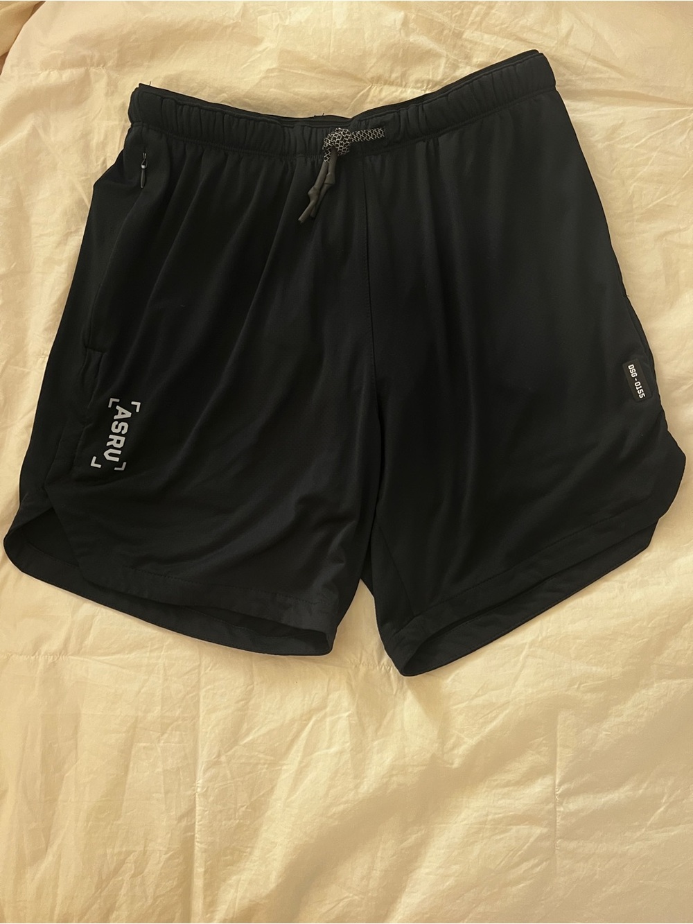 ASRV Black Athletic Shorts 7" Inseam